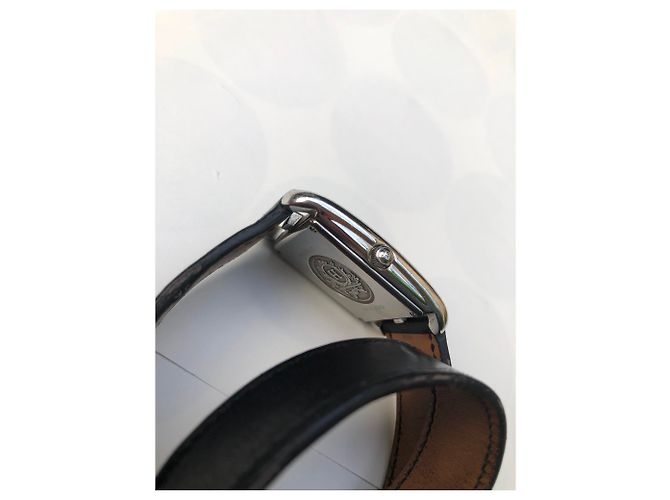 Hermès Hermes Cape Cod lined Tower Watch Black Silvery - view 7