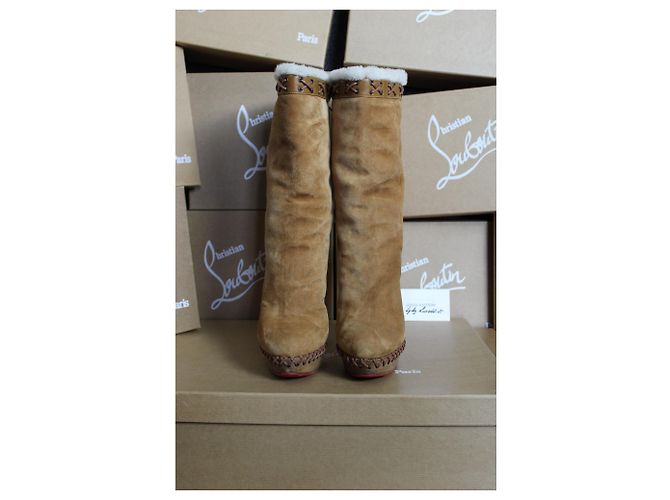 Christian Louboutin Step N Roll 140 Marrone chiaro Caramello - vista 4