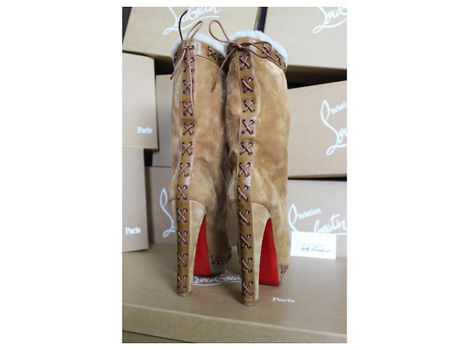 Christian Louboutin Step N Roll 140 Marrone chiaro Caramello - vista 6