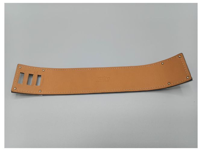 Braccialetto Hermès Braise Kelly Crocodile Dog Bordò - vista 6