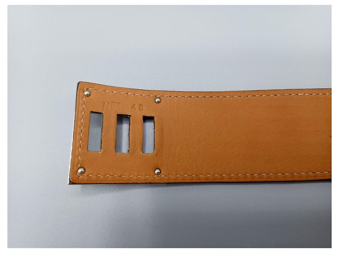 Braccialetto Hermès Braise Kelly Crocodile Dog Bordò - vista 7