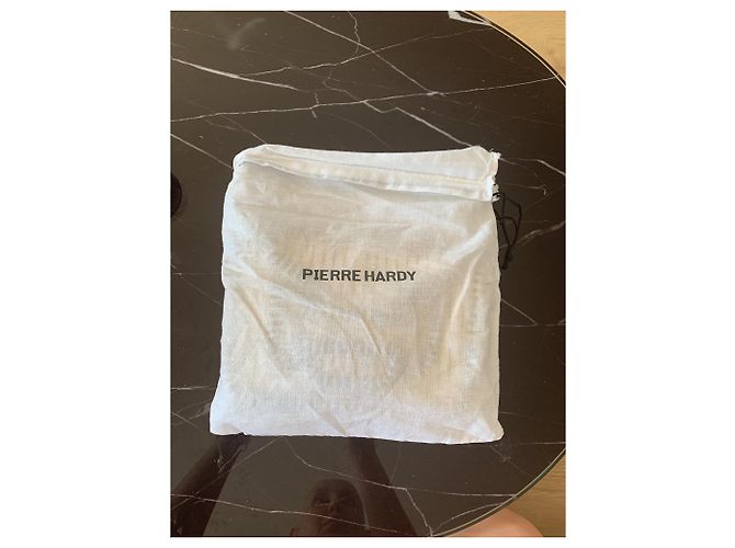 Pierre Hardy Petit sac en python rayé écru et noir - vue 8