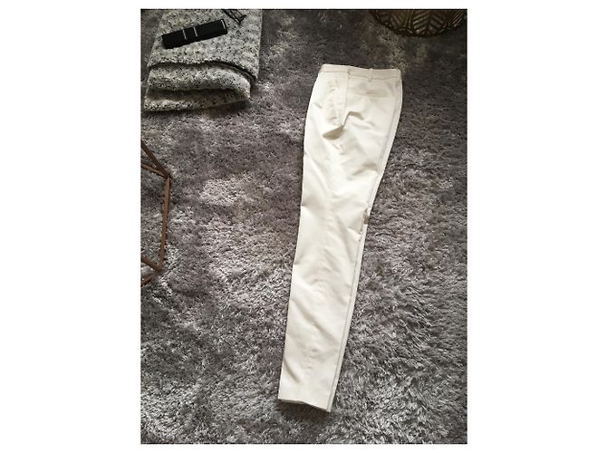 Pantalones Barbara Bui de algodón crema - vista 2