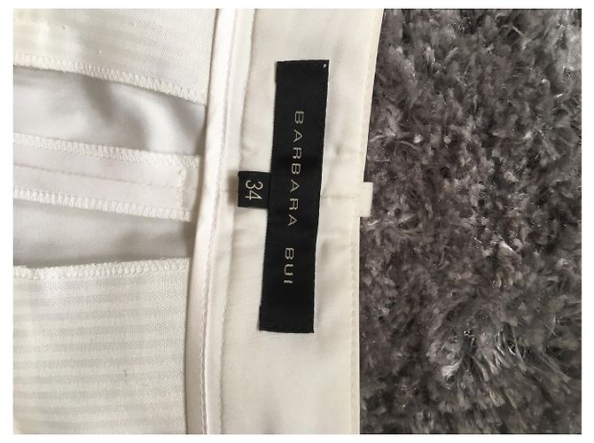 Pantalones Barbara Bui de algodón crema - vista 7