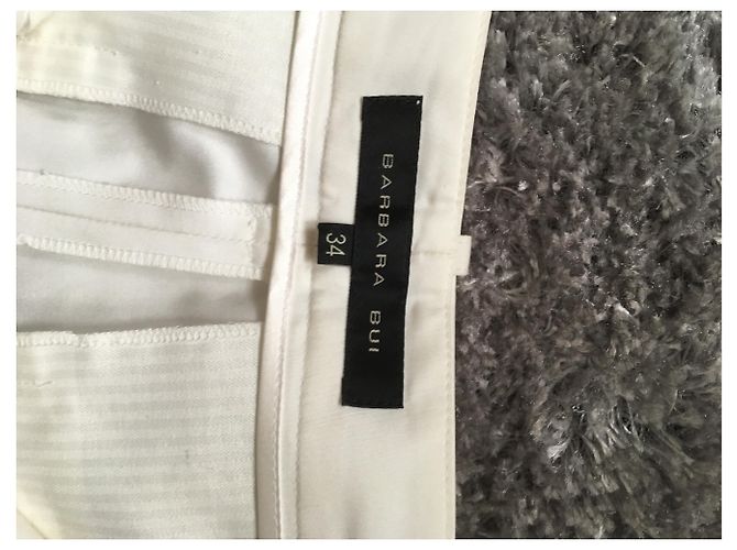 Pantalones Barbara Bui de algodón crema - vista 8