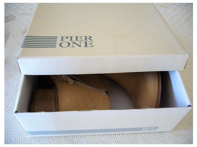 Autre Marque Botines de piel beige - vista 4