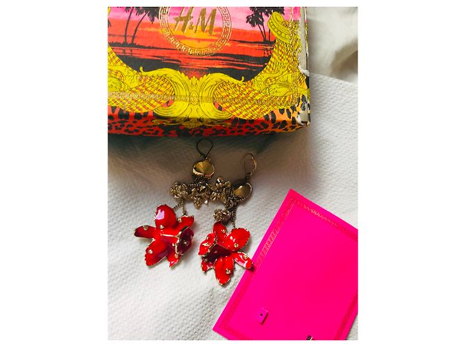 Versace For H&M Brincos Vermelho - vista 4