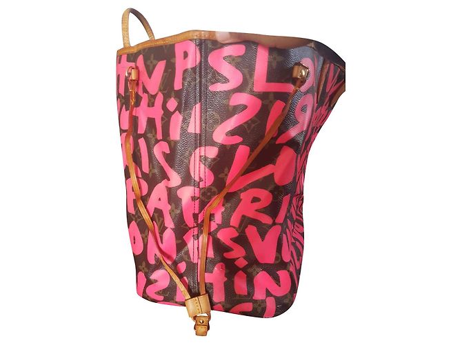 Neverfull Louis Vuitton Graffiti inolvidable Rosa - vista 2