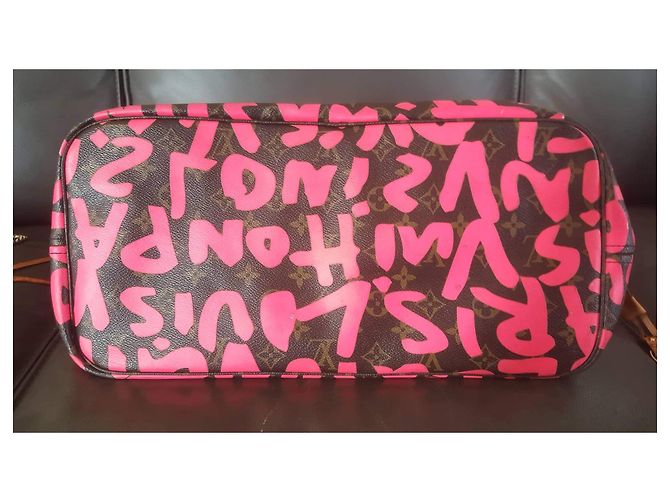 Neverfull Louis Vuitton Graffiti inolvidable Rosa - vista 3