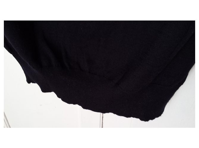 Autre Marque T-shirt Manoukian de lã e seda preta com bolinhas Preto - vista 5