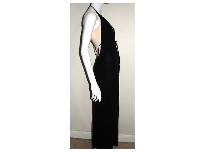 Escada Maxidress negro de espalda baja - vista 4