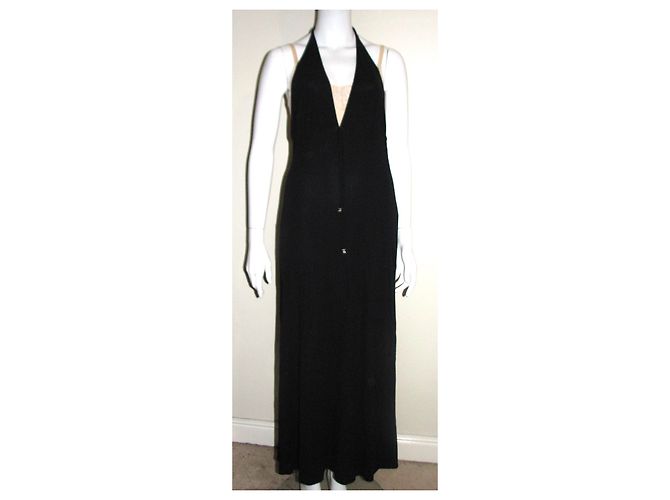 Escada Maxidress negro de espalda baja - vista 5