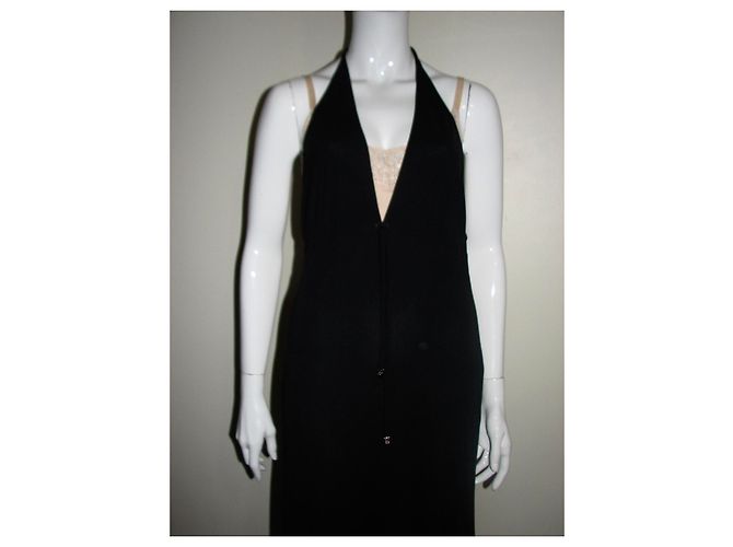 Escada Maxidress negro de espalda baja - vista 6