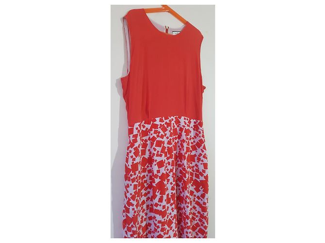 By Malene Birger Seidenkleid Orange Weiß - Ansicht 2