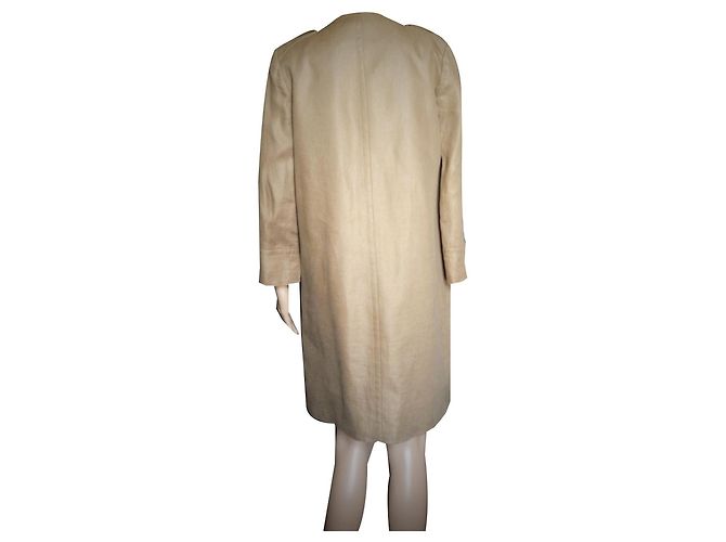 Abrigo de lino Tara Jarmon beige - vista 2
