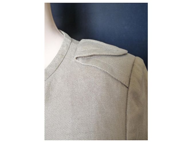 Abrigo de lino Tara Jarmon beige - vista 4