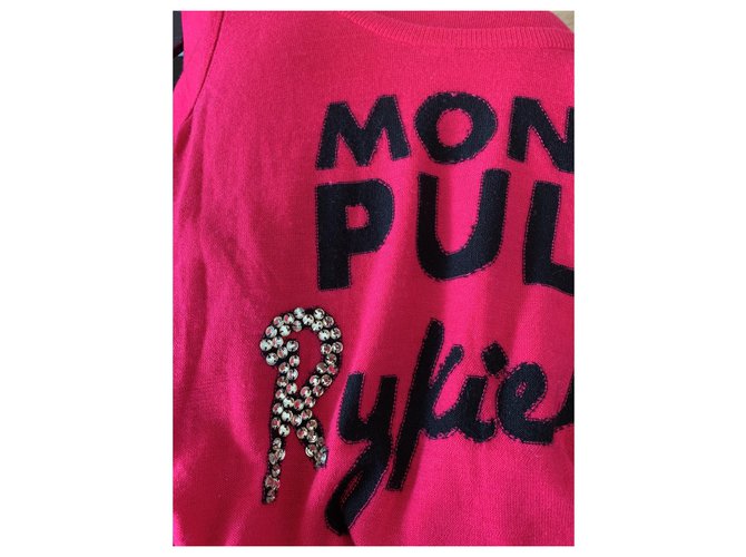 Sonia Rykiel pour H&M Fuchsia und schwarzer Pullover Sonia Rykiel x Hm Pink - Ansicht 3