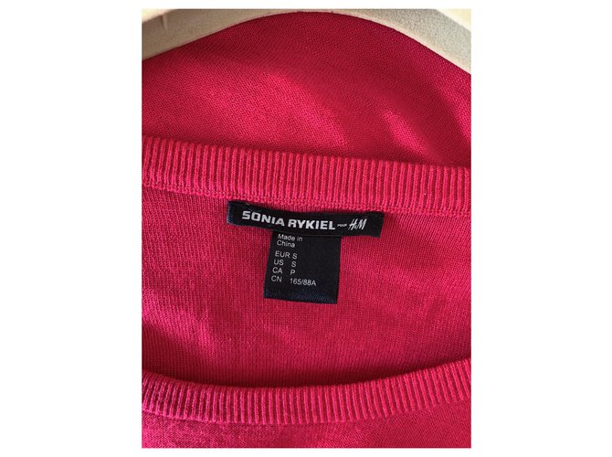 Sonia Rykiel pour H&M Fuchsia und schwarzer Pullover Sonia Rykiel x Hm Pink - Ansicht 2