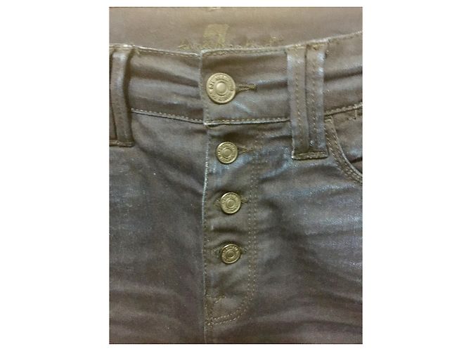 7 For All Mankind Falda lápiz de mezclilla elástica Azul marino - vista 5