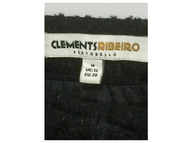 Falda de bouclé negra Clements Ribeiro Negro - vista 2