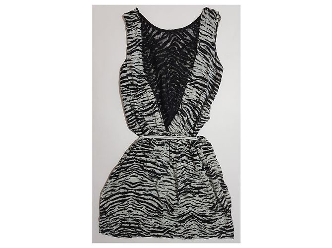 Scarlett Roos Minikleid Zebra Print Schwarz Weiß Zebra-druck - Ansicht 2