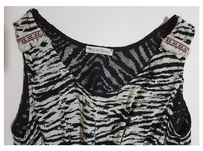 Scarlett Roos Minikleid Zebra Print Schwarz Weiß Zebra-druck - Ansicht 3