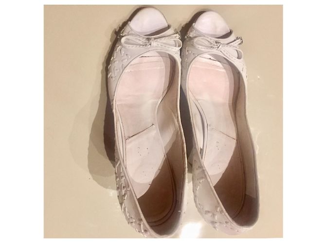 Sandali Dior in pelle di agnello color eggshell 39 Bianco sporco - vista 2