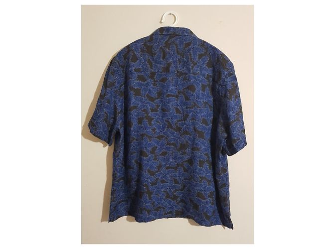 Luciano Barbera Hemd Schwarz Blau - Ansicht 2