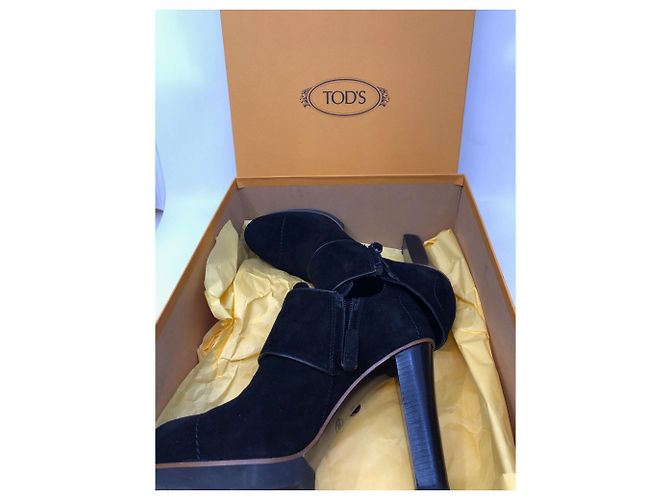 Tod's Stiefeletten aus Samtleder Schwarz Größe 37 - Ansicht 10