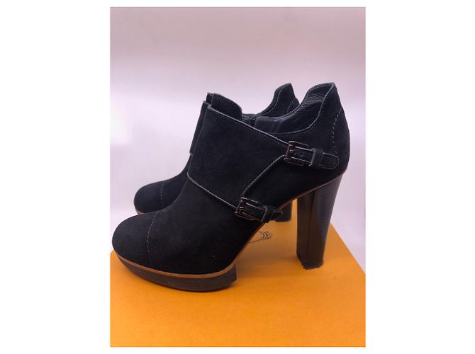 Tod's Stiefeletten aus Samtleder Schwarz Größe 37 - Ansicht 11