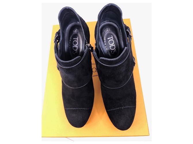 Tod's Stiefeletten aus Samtleder Schwarz Größe 37 - Ansicht 3