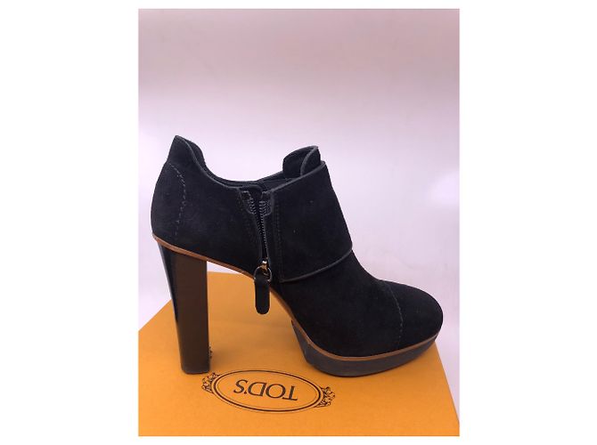 Tod's Stiefeletten aus Samtleder Schwarz Größe 37 - Ansicht 5