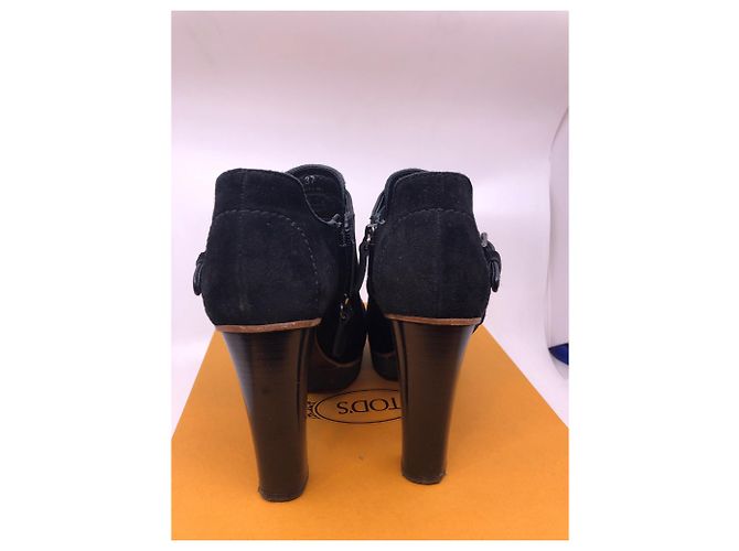 Tod's Stiefeletten aus Samtleder Schwarz Größe 37 - Ansicht 6