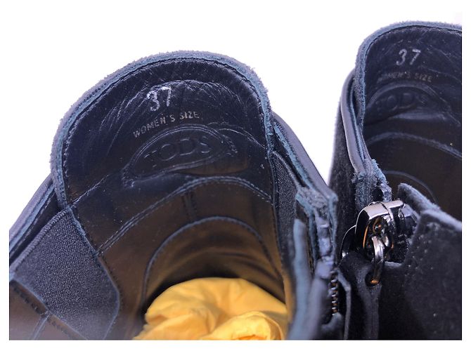 Tod's Stiefeletten aus Samtleder Schwarz Größe 37 - Ansicht 7