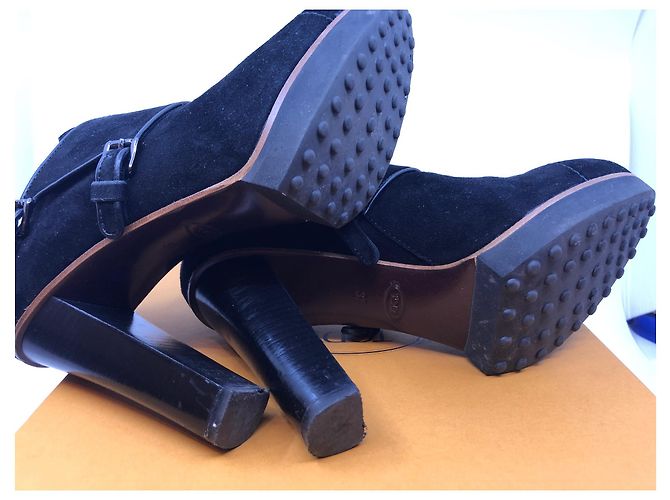 Tod's Stiefeletten aus Samtleder Schwarz Größe 37 - Ansicht 8