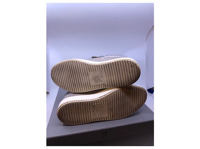 Giuseppe Zanotti Kriss Sneaker grau Leder Samt Anthrazitgrau - Ansicht 7