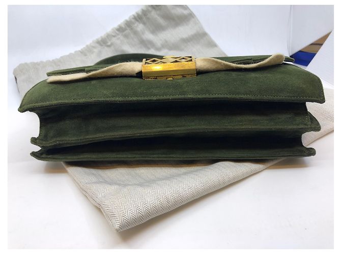 Hermès Vintage Tasche Olivgrün - Ansicht 12