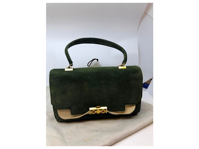 Hermès Vintage Tasche Olivgrün - Ansicht 13