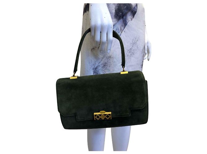 Hermès Vintage Tasche Olivgrün - Ansicht 2