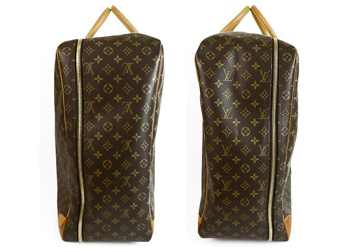 Louis Vuitton Sirius 70 Monogram Canvas & Leather suitcase - viaggio bagagli morbido Marrone - vista 5