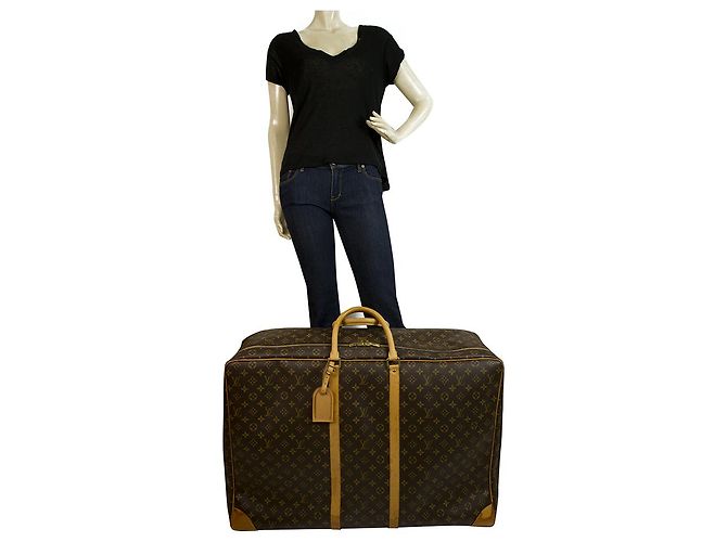 Louis Vuitton Sirius 70 Monogram Canvas & Leather suitcase - viaggio bagagli morbido Marrone - vista 9