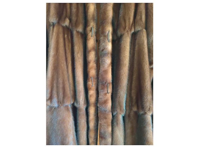 Abrigo de piel de visón Fendi Naranja - vista 3