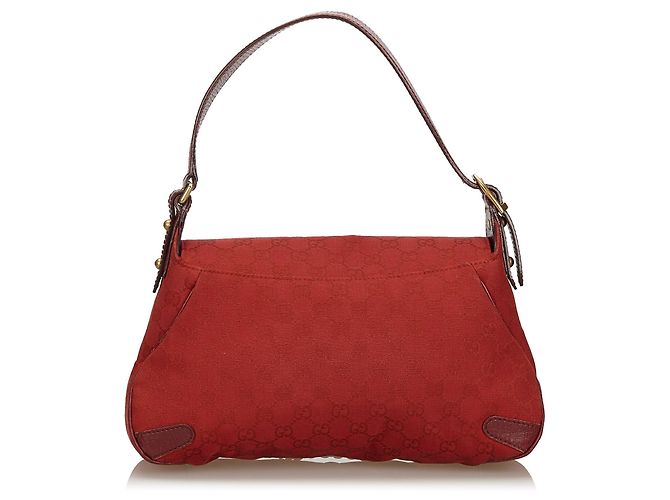 Tracolla Gucci Red GG Canvas Horsebit - vista 3