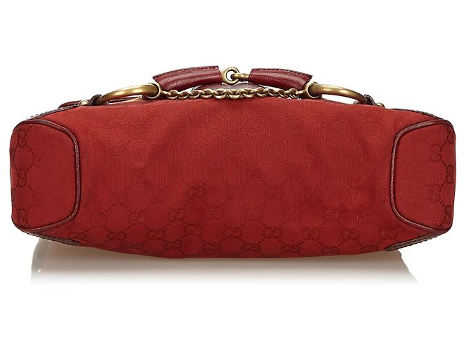 Tracolla Gucci Red GG Canvas Horsebit - vista 4