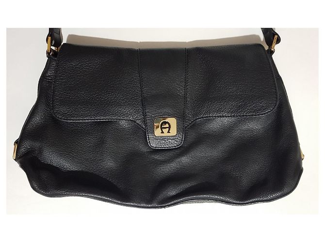 Borsa Aigner Etienne in pelle nera Nero - vista 2
