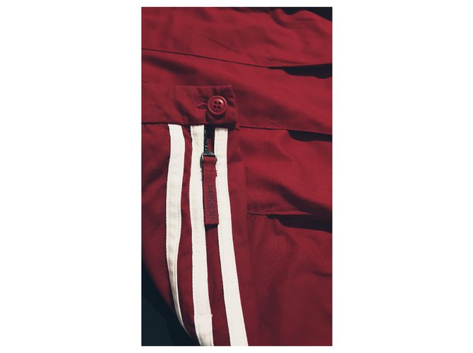 Falda de algodón roja Adidas Blanco - vista 6