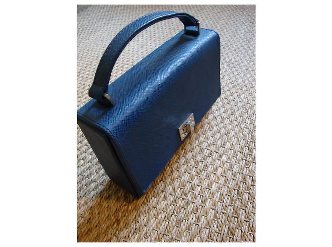 Autre Marque Mini pochette in tessuto rivestito blu Blu scuro - vista 2