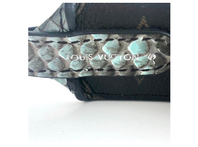 Louis Vuitton Alça de Ombro Vuitton Python Marrom Verde claro - vista 3