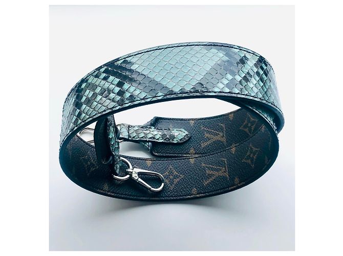 Louis Vuitton Alça de Ombro Vuitton Python Marrom Verde claro - vista 6