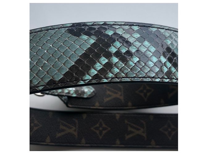 Louis Vuitton Alça de Ombro Vuitton Python Marrom Verde claro - vista 8